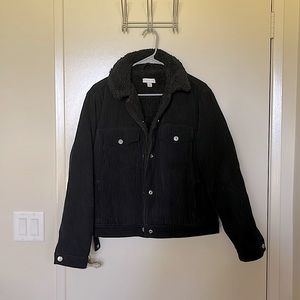 Topshop Sherpa-lines Corduroy Jacket - size 6/36